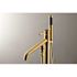 Aqua Eden Modern Single-Handle Claw Foot Freestanding Tub Faucet with Handshower in Brushed Brass