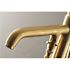 Aqua Eden Modern Single-Handle Claw Foot Freestanding Tub Faucet with Handshower in Brushed Brass
