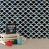 MSI Azul Scallop Glossy 13.11 in. x 9.96 in. x 8 mm Glossy Porcelain Mosaic Tile (9.1 sq. ft. / Case)