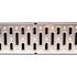 Compact Series 5.4 in. W x 3.2 in. D x 39.4 in. L Black Channel and Stainless Steel Grate with Bottom Outlet
