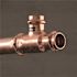 Viega ProPress 1 in. x 3/4 in. x 3/4 in. Copper Tee Fitting
