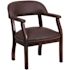 Flash Furniture Faux Leather Cushioned Side Chair in Burgundy