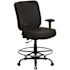 Flash Furniture Faux Leather Adjustable Height Ergonomic Drafting Chair in Black