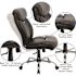 Black Hercules Series Big and Tall LeatherSoft Swivel Office Chair Ergonomic High-Back Executive Chair w/ Full Headrest