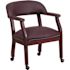 Flash Furniture Faux Leather Cushioned Conference Chair in Burgundy