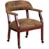 Flash Furniture Fabric seat with wheels conference Chair in brown