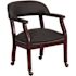 Flash Furniture Faux Leather Cushioned Side Chair in Black