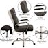 Flash Furniture Faux Leather Swivel Ergonomic Office Chair in Black