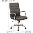 Flash Furniture Faux Leather Swivel Ergonomic Office Chair in Black