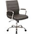 Flash Furniture Whitney Mid-Back Faux Leather Swivel Ergonomic Executive Office Chair in Black