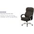 Black Hercules Series 24/7 Intensive Use Swivel Office Chair with Loop Arms, Ergonomic Padded High-Back Executive Chair