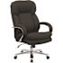Black Hercules Series 24/7 Intensive Use Swivel Office Chair with Loop Arms, Ergonomic Padded High-Back Executive Chair