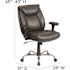 Black Hercules Series Leather Soft Swivel Office Chair with Loop Arms, Ergonomic Padded High-Back Executive Chair