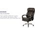 Black Hercules Series Leather Soft Swivel Office Chair with Loop Arms, Ergonomic Padded High-Back Executive Chair