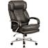 Black Hercules Series Leather Soft Swivel Office Chair with Loop Arms, Ergonomic Padded High-Back Executive Chair