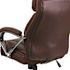 Brown Hercules High-Back Leather Soft Office Chair with Extra Wide Seat and Headrest, Ergonomic Swivel Executive Chair