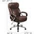 Brown Hercules High-Back Leather Soft Office Chair with Extra Wide Seat and Headrest, Ergonomic Swivel Executive Chair