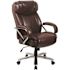 Brown Hercules High-Back Leather Soft Office Chair with Extra Wide Seat and Headrest, Ergonomic Swivel Executive Chair