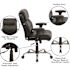 Flash Furniture Faux Leather Swivel Office Chair in Black