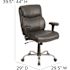 Flash Furniture Faux Leather Swivel Office Chair in Black