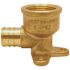 Apollo 3/4 in. Brass PEX-B Barb x 3/4 in. Female Pipe Thread Adapter 90-Degree Drop-Ear Elbow
