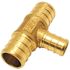 Apollo 3/4 in. x 3/4 in. x 1/2 in. Brass PEX-B Barb Reducing Tee (5-Pack)