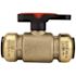 Tectite 1 in. Brass Push-To-Connect Compact Ball Valve with Lockable Handle