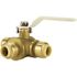 Tectite 1/2 in. Brass Push-To-Connect 3-Way Ball Valve