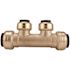 Tectite 3/4 in. x 3/4 in. Brass Push-To-Connect Inlets with 2-Port Open Manifold 1/2 in. Push-To-Connect Outlets