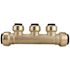 Tectite 3/4 in. x 3/4 in. Brass Push-To-Connect Inlets with 3-Port Open Manifold 1/2 in. Push-To-Connect Outlets