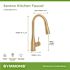 Symmons Sereno Single Handle Pull-Down Sprayer Kitchen Faucet in Brushed Bronze