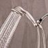 Waterpik 9-Spray 4.5 in. Single Wall Mount 1.8 GPM Handheld Adjustable Shower Head in Brushed Nickel