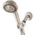 Waterpik 9-Spray 4.5 in. Single Wall Mount 1.8 GPM Handheld Adjustable Shower Head in Brushed Nickel