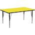 Flash Furniture Yellow Kids Table
