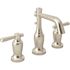 Symmons Degas 8 in. Widespread 2-Handle Low Flow Bathroom Faucet with Drain Assembly in Satin Nickel