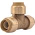 SharkBite 1/2 in. Push-to-Connect Brass Tee Fitting Pro Pack (4-Pack)