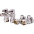 1/2 in. Push-to-Connect x 3/8 in. OD Compression Chrome-Plated Brass Quarter-Turn Angle Stop Valve Pro Pack (4-Pack)