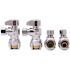 1/2 in. Push-to-Connect x 3/8 in. OD Compression Chrome-Plated Brass Quarter-Turn Angle Stop Valve Pro Pack (4-Pack)