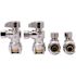 1/2 in. Push-to-Connect x 3/8 in. OD Compression Chrome-Plated Brass Quarter-Turn Angle Stop Valve Pro Pack (4-Pack)