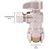 1/2 in. Push-to-Connect x 3/8 in. OD Compression Chrome-Plated Brass Quarter-Turn Angle Stop Valve Pro Pack (4-Pack)