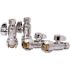 1/2 in. Push-to-Connect x 3/8 in. OD Compression Chrome-Plated Brass Quarter-Turn Straight Stop Valve Pro Pack (4-Pack)
