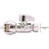 1/2 in. Push-to-Connect x 3/8 in. OD Compression Chrome-Plated Brass Quarter-Turn Straight Stop Valve Pro Pack (4-Pack)