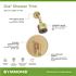 Symmons Dia Single Handle 1-Spray Shower Trim with Solid Brass Escutcheon in Brushed Bronze - 1.5 GPM (Valve not Included)
