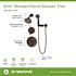 Symmons Elm 2-Handle 5-Spray Shower Faucet Trim with 3-Spray Hand Shower in Seasoned Bronze (Valves not Included)