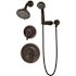 Symmons Elm 2-Handle 5-Spray Shower Faucet Trim with 3-Spray Hand Shower in Seasoned Bronze (Valves not Included)