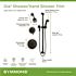 Symmons Dia 2-Handle 1-Spray Shower Trim with 1-Spray Hand Shower in Matte Black (Valves not Included)