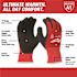Milwaukee Medium Red Latex Level 1 Cut Resistant Insulated Winter Dipped Work Gloves