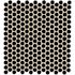 MSI Nero Penny Round 11 in. x 12 in. x 0.24 in. Matte Porcelain Mesh-Mounted Mosaic Floor and Wall Tile (14.4 sq. ft./Case)