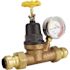 Tectite 3/4 in. Bronze Double Union Push-To-Connect Water Pressure Regulator with Gauge