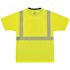 Ergodyne GloWear X-Large Hi Vis Lime/Black Front Performance T-Shirt